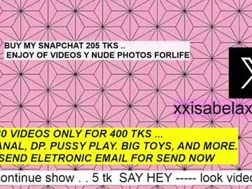 Chaturbate Watch Live Sex Cams of xxisabelaxxx