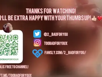 Chaturbate Private Sex Chat of 2badforyou