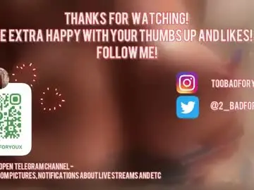 Chaturbate Best live sex cam show of 2badforyou