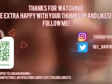 Chaturbate Sex Cam of 2badforyou