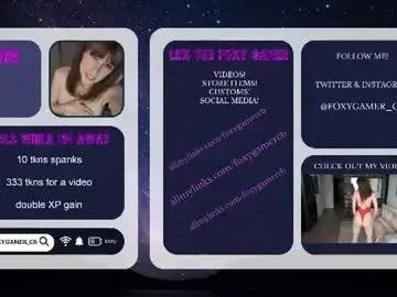 Chaturbate Sex Chat of foxy_gamer