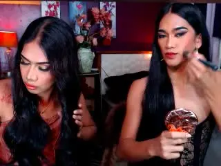 Xlovecam Nude Webcam of TwoHornyTransinBed